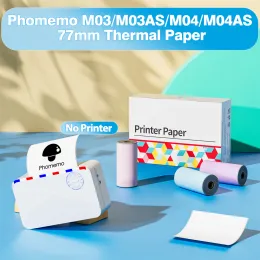 M04S бумага для принтера M04AS M03AS Thermal Paper Phomemo M03 / M03AS / M04S / M04AS Printer, Pink, Blue, Lavender Purple