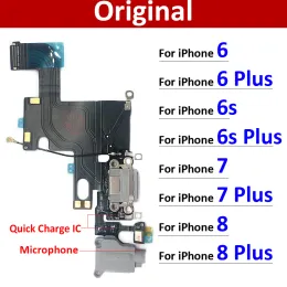 USB -зарядная плата порта сгибаемого кабеля для iPhone 6 6G 6S 7 7G 8 8G плюс запасные детали с логотипом