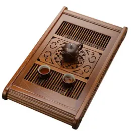 Black Ebony Tea Rack صينية الخشب الصلب منزل شاي خشب خشب الورد