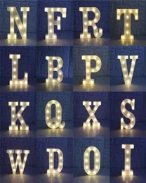 26 cartas e 09 números led branco led noturno luminagem lâmpada alfabeto lâmpada de lâmpada de parede de parede decoração d406129626
