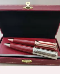 Giftpen lyxpennor högkvalitativa klassiska skrivverktyg konkava gitter silver penna shapepen cap clip valfritt original box1286180