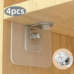 Ganchos 4pcs Aço inoxidável Plataforma de suporte Adeço adesivo Clipes Forte Partities para Armário de Cozinha Clastero