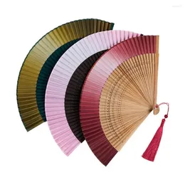 Decorative Figurines Hand Held Fan Burr Free Ancient Gradient Colours Craft Gift Beautiful Home Decoration Ornament Dance