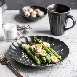 أطباق Kinglang Home Dishes Nordic Ceramic Tableware Dish Plates Steak Plats Rite Mug Mug Wholesale Maticale