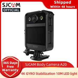 Telecamere SJCAM A20 CAMERA BODY ORIGINALE 2.33 "Touchscreen anteriore 4K WiFi Gyro 166 ﾰ Angolo largo 10m Lampada Led Conformance Registratore delle forze dell'ordine