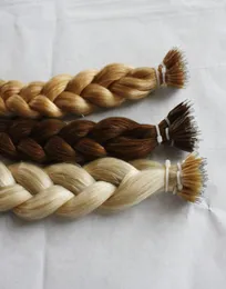 Elibess varumärke nano ring hårförlängningar 100 mänskliga jungfru remy hårväv obearbetade hårstrån 1g st 150s en lot2723249