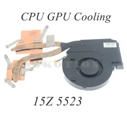 PADS CN0T6V7J 0T6V7J T6V7J RADIADOR PARA DELL Inspiron 15Z 5523 Fan de refrigeração do dissipador de calor 60.4vq02.001