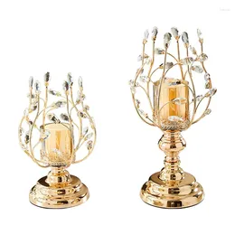 Titulares de velas Nordic Creative Retro Retro Candlestick Ornamentos de luxo de casamento Props Stage Decoration Acessórios domésticos feitos à mão B