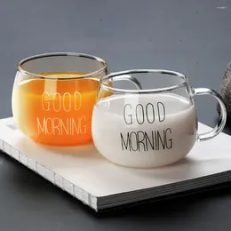 Weingläser für Getränke Frühstück mit Griffglas Tasse Getränke Küche Kaffeetasse Guten Morgen Dinking