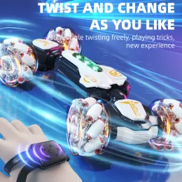 RC Car Gesture Sensing,Charging Remote Control Twist Car Drift Stunt Deformation,4WD Off-road Vehicle Toys for Children's Gift