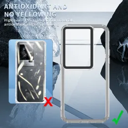 VIVO IQOO 11 5G IQOO1 SOFT CLEAR BACK COVER에 대한 초대형 투명 보호 휴대 전화 케이스