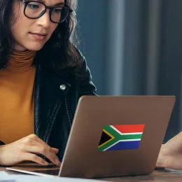 South Africa Bayrak Çıkartmaları Araba Motos Kapıları ve Windows Bilgisayar Sticker Tramvay Kılıfı Duvar Tampon Su Geçirmez