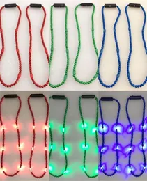 Led Kaplama Boncuklar Kolye 3 Renk Yanıp Sönen Parlayan Kolye Kolye Oyuncakları Noel Partisi Favoriler Moda Giymek Süslü Hig3692738