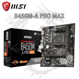 Płyty główne Nowe MSI B450MA Pro Max Micro ATX AMD B450 DDR4 M.2 USB3.2 Stat 3.0 SSD 64G Najlepsze obsługę R9 Desktop CPU Gniazdo AM4