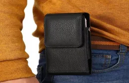 حزام Blackbrown Clip Holster Leather Proche Pouch for Huawei P8P9HONOR 8 أقل