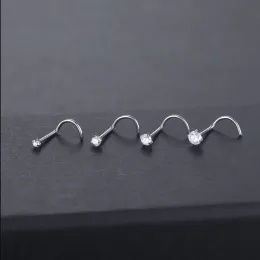 10st Titanium 18G 20G Nose Piercing CZ Crystal Piercing Nose Studs Women Nos Ring Nariz Piercing Body Jewelry Partihandel