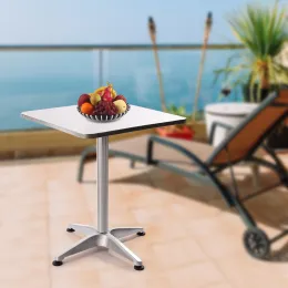 Square Flip-up Table Portable Table Aluminum Indoor Kitchen Bar Table Height Table Outdoor Patio Metal Party Desk 60*60*70cm