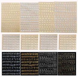 2-9 mm Lettere alfabeti Numeri Adebiti adesivi in resina epossidica d'argento oro Filler di resina epossidica per stampi a silicone fai-da-te che producono otturazioni