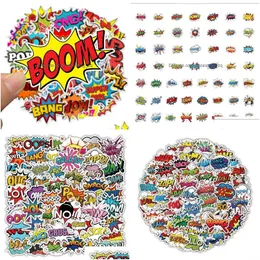 Adesivi per giocattoli per bambini 50pcs cool boom boom bang omg oop stile esplode iti skateboard motorcycle bycycle sticker decalcomanie per calare la consegna a dhi56