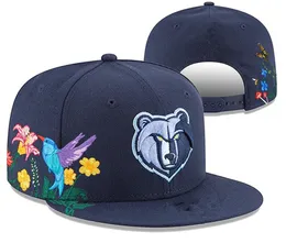 American Basketball "Grizzlies" Snapback Hats 32 lag Luxury Designer Finals Champions Locker Room Casquette Sports Hat Strapback Snap Back Justerable Cap A