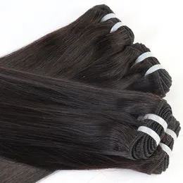 Cabelo humano indiano original de 100% natural, cutícula de onda longa personalizada Cutícula alinhada com facos de tecelagem de cabelo virgem