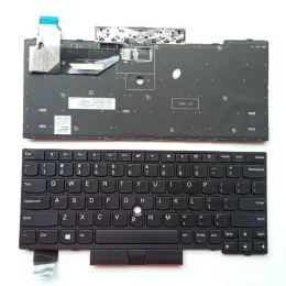 Keyboards New US English For IBM Thinkpad X280 X285 X390 X395 NoBacklight Black NoWith Point Stick Notebook Laptop Keyboard