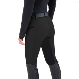 Active Pants Western Full Seat Competition ridning Tights Pocket Women Hoursebanbyxor Equestrian Leggings