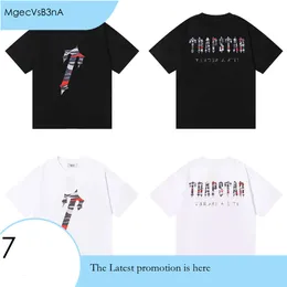 Designer Shirt Trapstar London Red Camo Letter Printing Pure Cotton Double Yarn Short Sleeve T-Shir 737