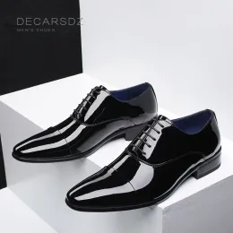 أحذية Decarsdz Men Solial Shoes 2023 Summer Tuxedo Shoes Men Fashion عالية الجودة من الجلد التجاري