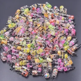 30/50/100pcs gemischte 3D -Sommerfrüchte -Getränk -Flaschenanhänger für Schmuck Herstellung Anhänger DIY Keychain Ohrringe handgefertigtes Zubehör