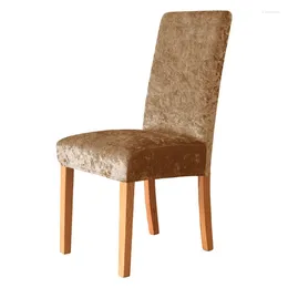 Pokrywa krzesła zmywalna aksamitna okładka El Wedding Bankiet rodzinny stół jadalny Elastyczne siedzenie Wysokiej jakości błyszczące