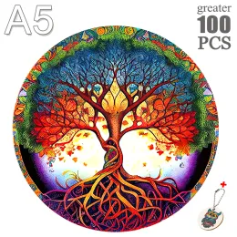 Colorful Piano Tree of Life Wooden Jigsaw Puzzle Adult Children's Puzzle Gift Unique Wooden DIY Crafts Family Puzzle Game Jigsaw