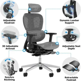 Ticova Ergonomic Office Chair High Back 3D Mesh Desk Chair Komene