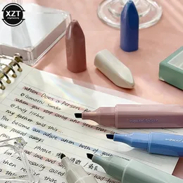 Новейший 4pcs Monet Colors Highlighter Marker Pens Design Design Soft Brush Tip для рисования вкладыша офиса A7314
