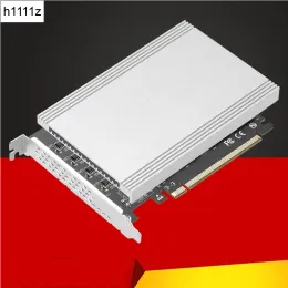 Cards PCIe 4.0 x16 to 4Port M.2 NVMe Adapter Expansion Card Riser 250G for 2230 2242 2260 2280 NGFF NVME SSD Bifurcation Raid Function