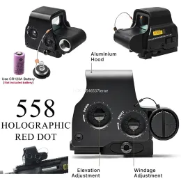 Eotech 558 Holographischer Kollimator Red Dot Sight G43/G33 3x G45 5x Lupe Airsfot Jagdausrüstung mit 20 -mm -Schienenhalterungen QD -Hebel