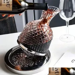 أدوات البار 1500 مل الإبداع الكريستال الزجاجي الدوران تدور النبيذ الهوائي الأيراتور للنظارات القدح الهدايا الإبداعية إسقاط تسليم HO DHLX0
