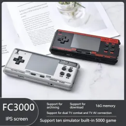 FC3000ハンドヘルドゲームコンソールIPS HDスクリーンV2ハンドヘルドM3レトロSUP子供シミュレーターF2GAMEサポートTFダウンロード