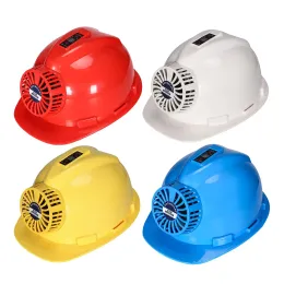 Webcams Hard Hat with Large Fan Summer Rechargeable 4 Level of Speed for Outdoor Working Multifunctional Safety Helmet Sunshade Cap