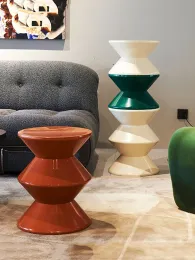 Round Coffee Table Plastic Nordic Home Furniture Living Room Sofa Side Tables Hallway Shoes Stool Balcony Small Desk Nightstands