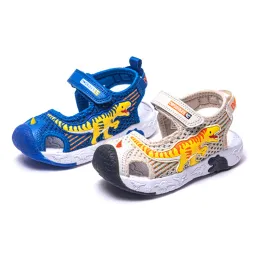 Sneaker guidando sandali per bambini estivi per ragazzi scarpe da spiaggia a guida di dinosauro a led per bambini che illuminano calzature per bambini piccoli