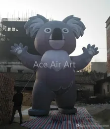 8mh (26 Fuß) mit Gebläse CustomZied Animal Model Giant aufblasbare Koala Coala Bär mit LED -Bubllichtern für Werbung
