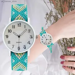 腕時計女性クォーツ手首の女性ラウンドダイヤルクロックカジュアルメスポインターesギフトreloj mujerモントレフェム240409