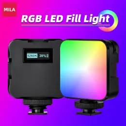 Connettori Mila Portable Video Light Lampada a LED Sunset RGB per fotografia Vlog colorata Mini Fill Light per Smartphone DSLR SLR Camera