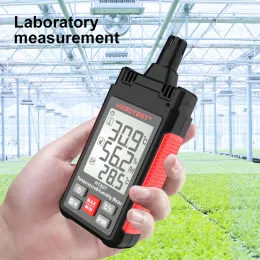 HT607 درجة حرارة الرطوبة الرقمية رطوبة الرطوبة متر حدود LCD Hygerometer Psychrometer Psychrometer Point Point Tester