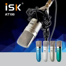 الميكروفونات ISK AT100 ميكروفون مكثف الميكروفون لتسجيل الكمبيوتر شبكة أداء استوديو الكاريوكي مع صدمة جبل