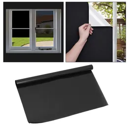 Оконные наклейки Статическое цепление Total Blackout Film Privacy Room Turning Tint Cover Light Blocking Sticker Home Office