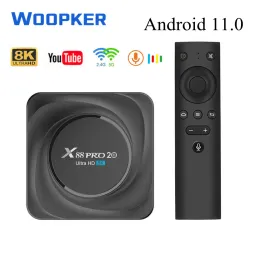 Box Android 11 TV Box X88 PRO 20 8GB RAM 128GB ROM ROCKCHIP RK3566 2.4G 5.8G WIFI BT 4.2 지원 8K YouTube Google 보이스 세트 상단 상자