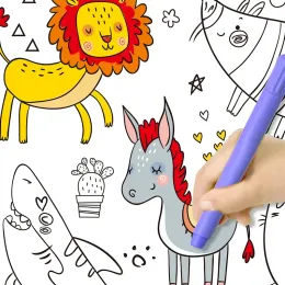 Kinder Zeichnen Rollen Klebrige Farbfüllpapier Graffiti Scroll Malvorlagen Papier Roll für Kinder Geschenk DIY Malerei Bildungspädagogik