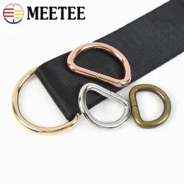 10pcs Meethe 13-50mm Metall D Ring Schnalle Rucksack-Gurtbing-Stecker Hakenbeutel Gurt Einstellen Sie Klasze DIY-Nähkleidung Zubehör einstellen